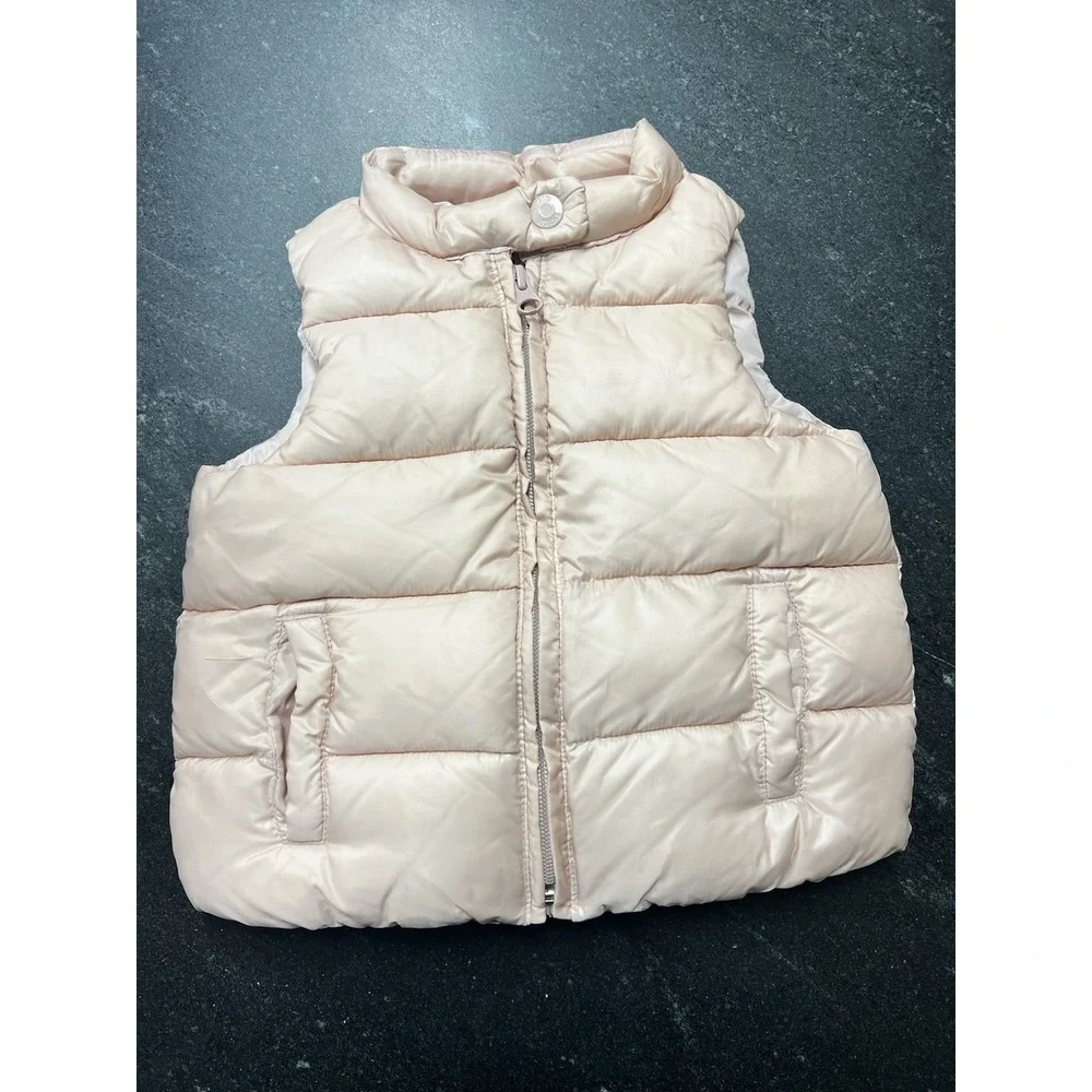 Baby Gap Girls Pink Puffer Vest 2 Years‎ PrimaLoft Down Alternative EUC